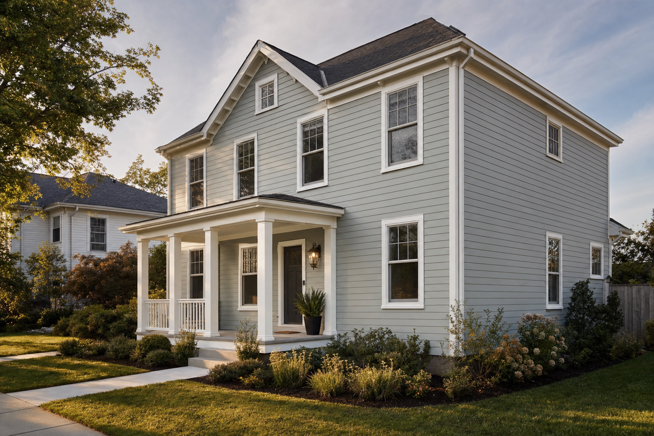 Pearl by Benjamin Moore on exterior