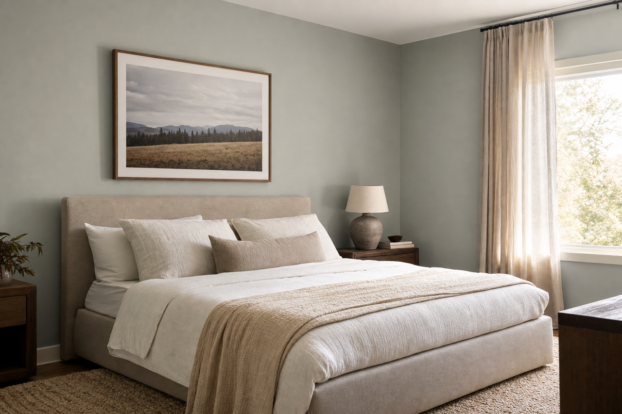 Pearl by Benjamin Moore on interiors