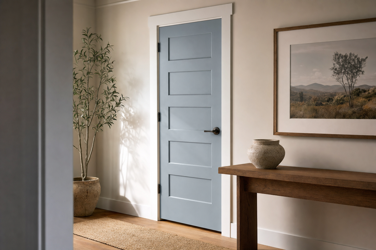 Chiswell by Benjamin Moore on interior-doors