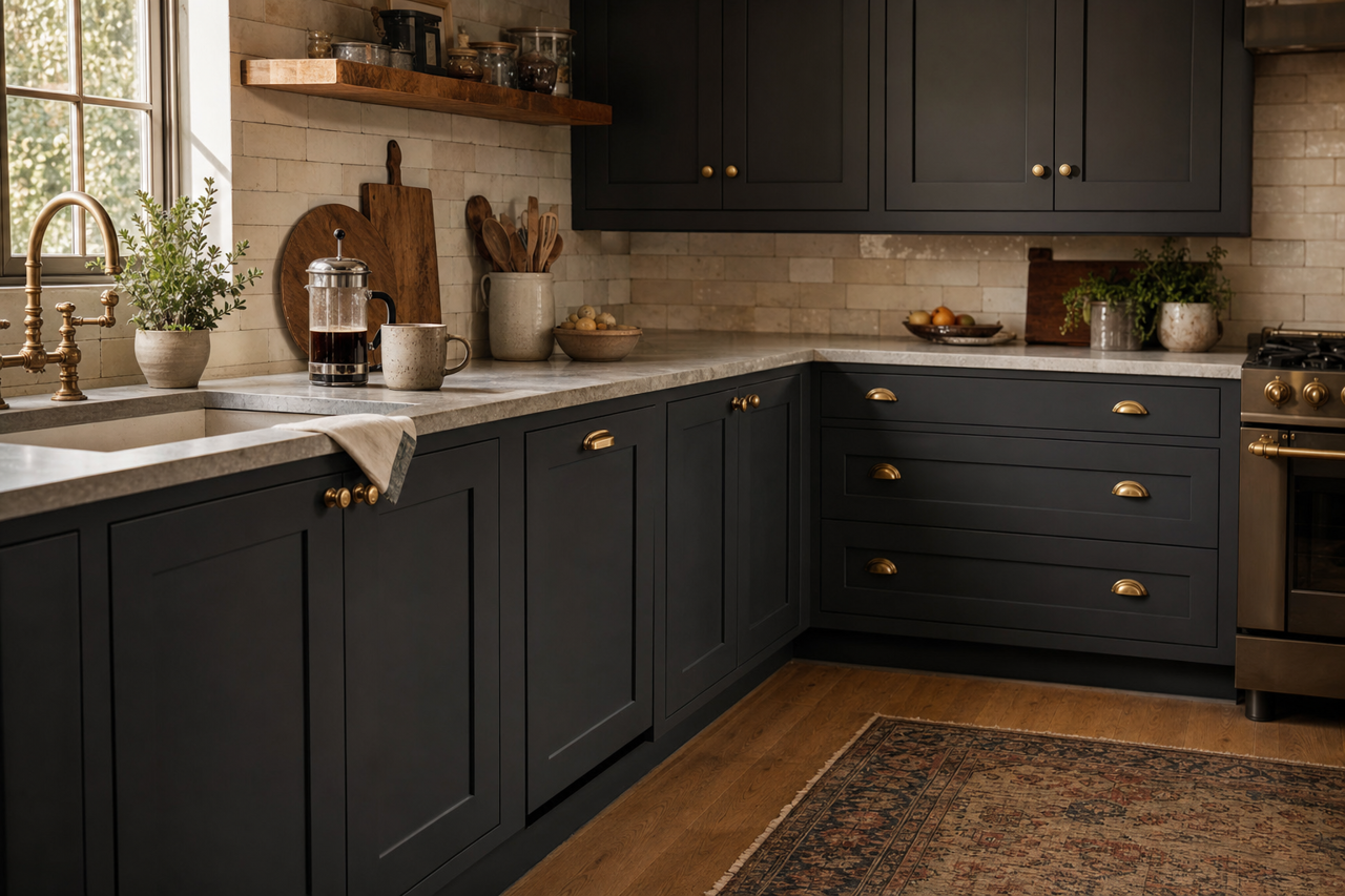 Mopboard by Benjamin Moore on cabinets