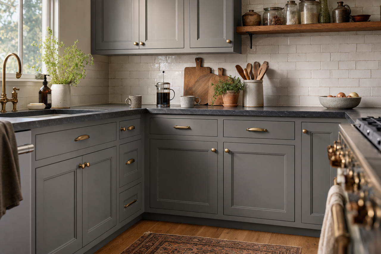 Ambler by Benjamin Moore on cabinets