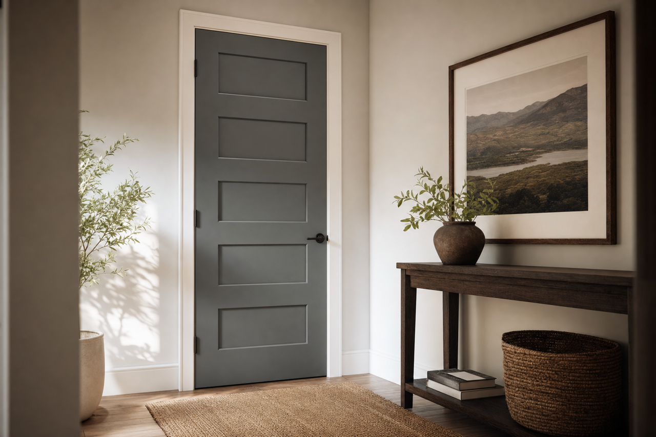 Bracken by Benjamin Moore on interior-doors