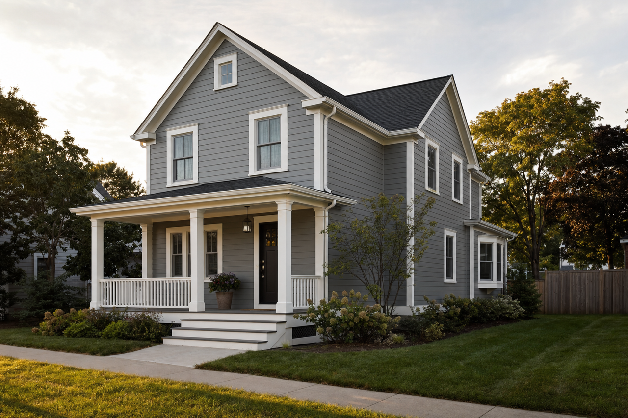 Lampblack by Benjamin Moore on exterior
