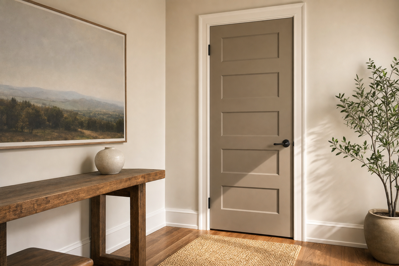 Pelham by Benjamin Moore on interior-doors