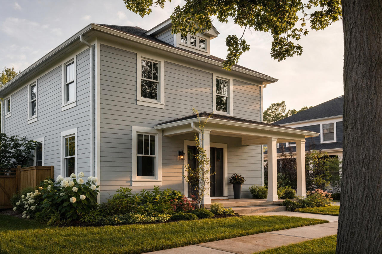 Slate by Benjamin Moore on exterior