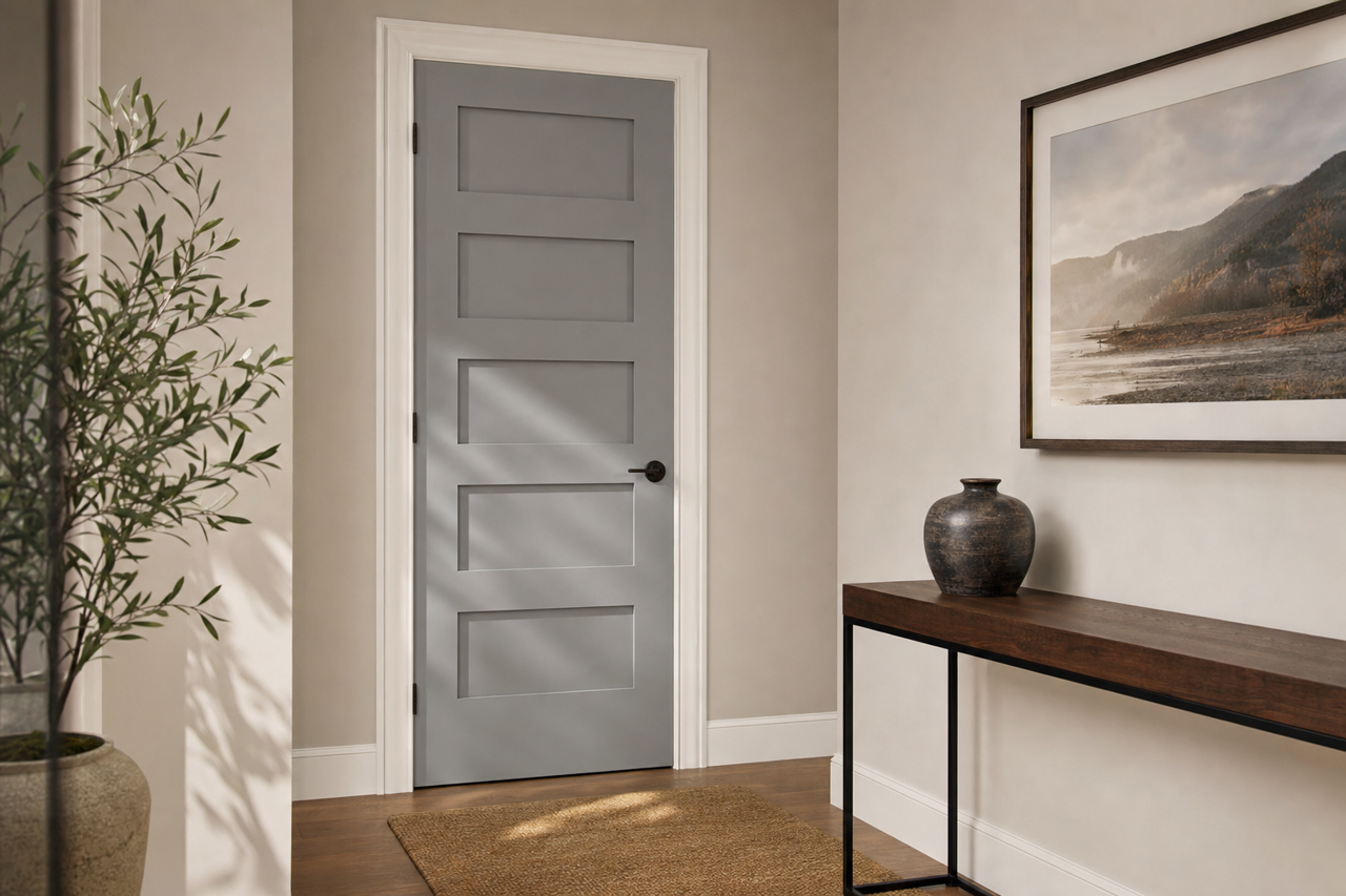 Tucker by Benjamin Moore on interior-doors