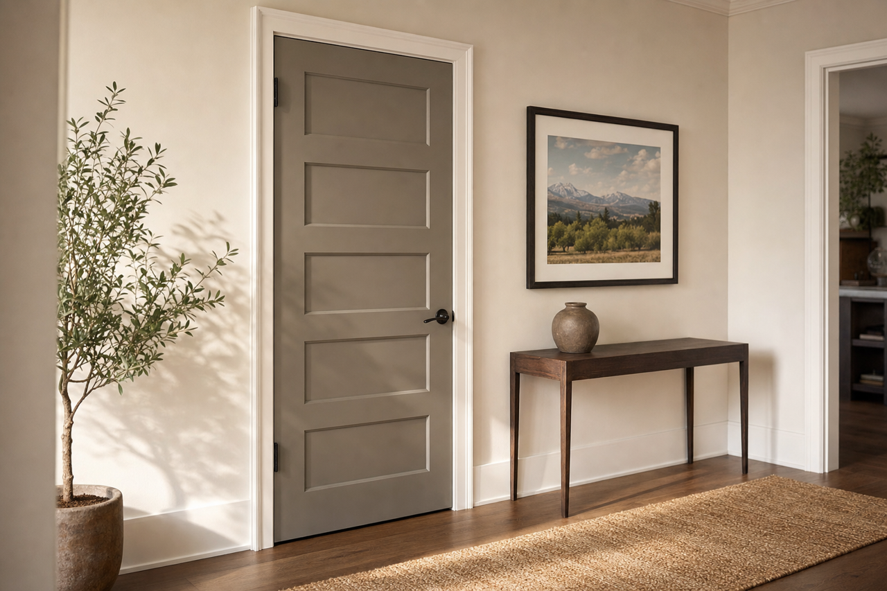 Randolph by Benjamin Moore on interior-doors