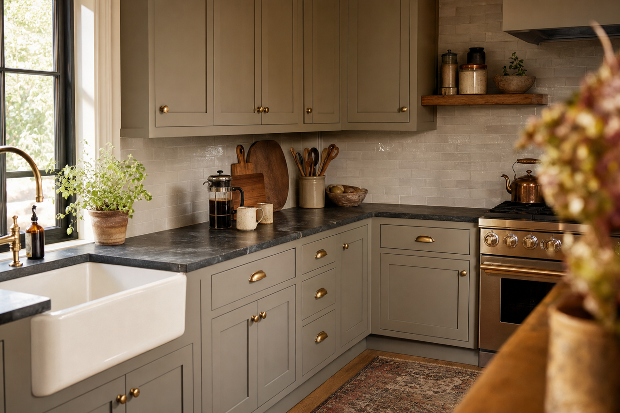 Carter by Benjamin Moore on cabinets