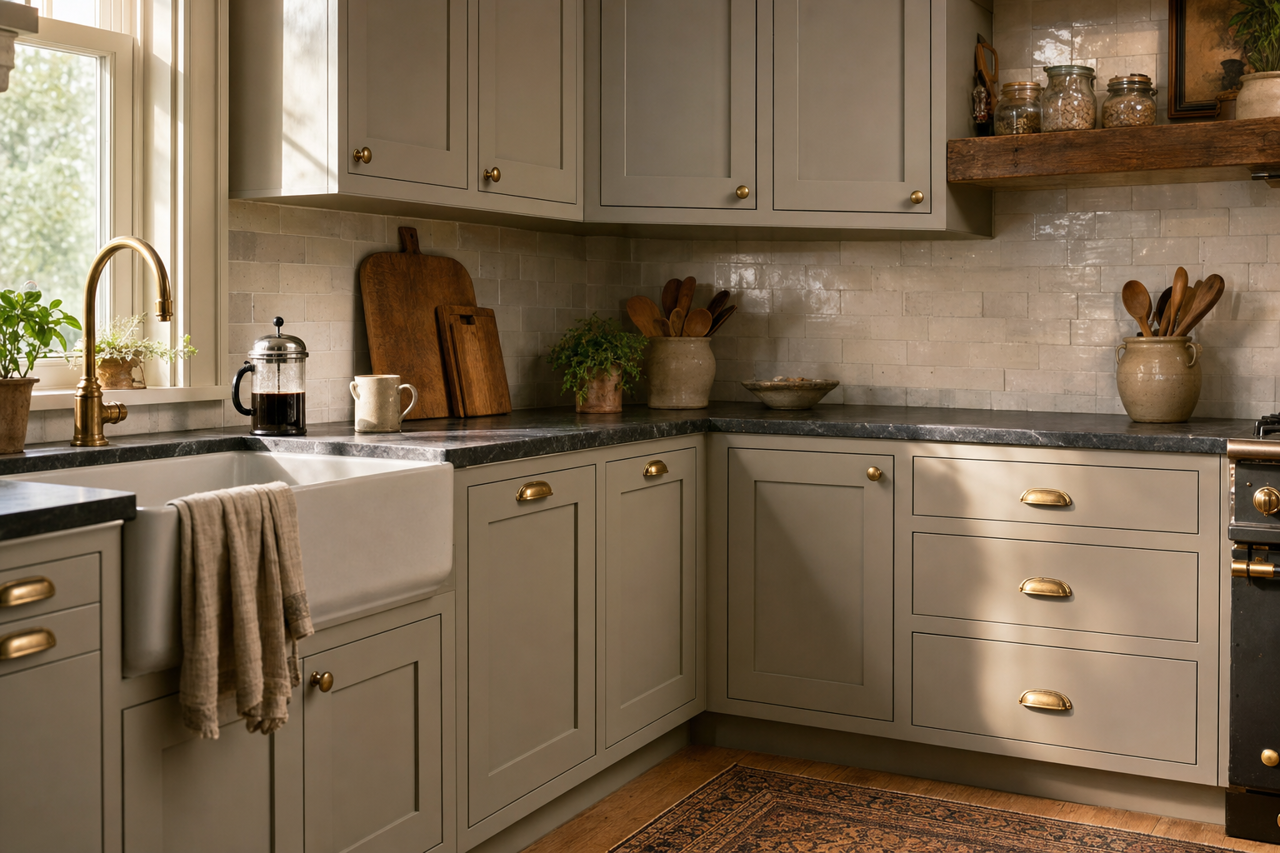 Gettysburg by Benjamin Moore on cabinets