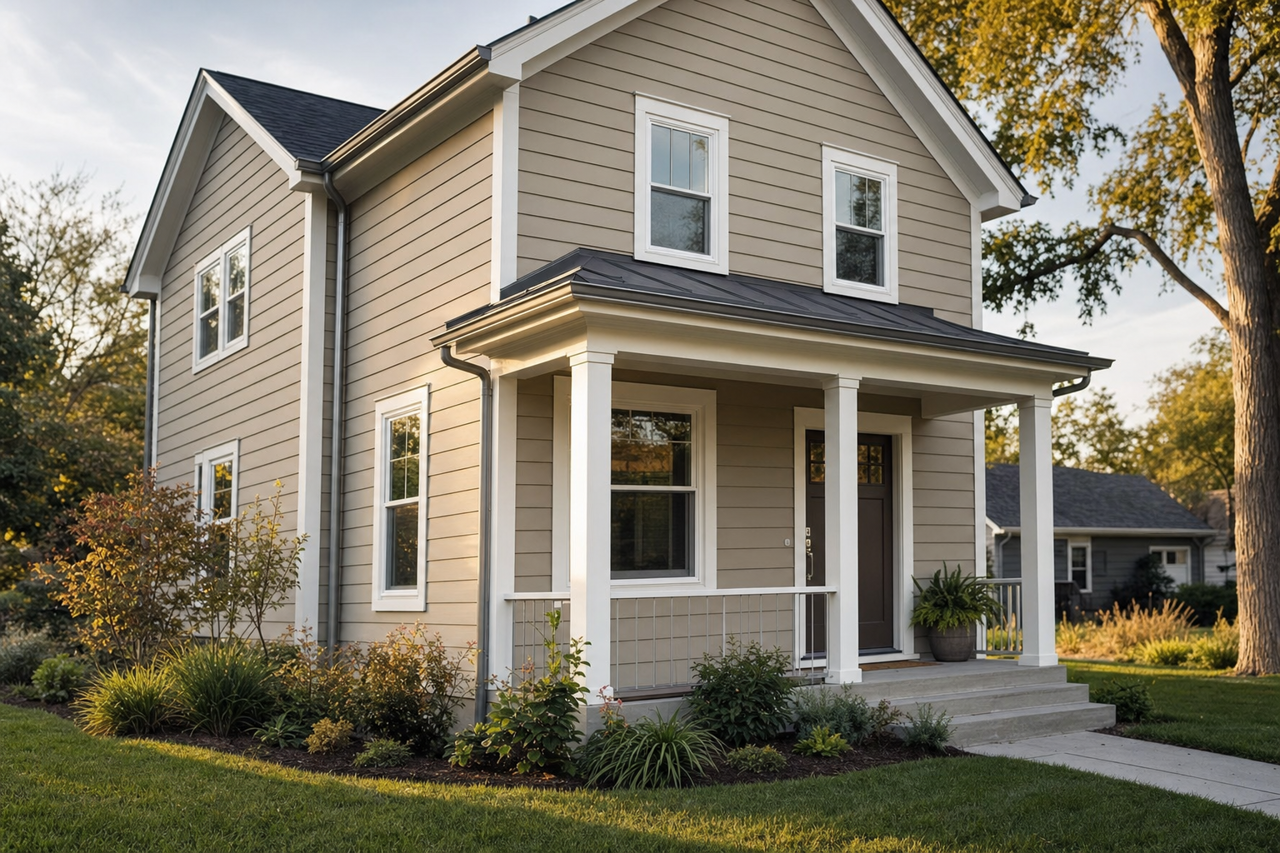 Sandy by Benjamin Moore on exterior