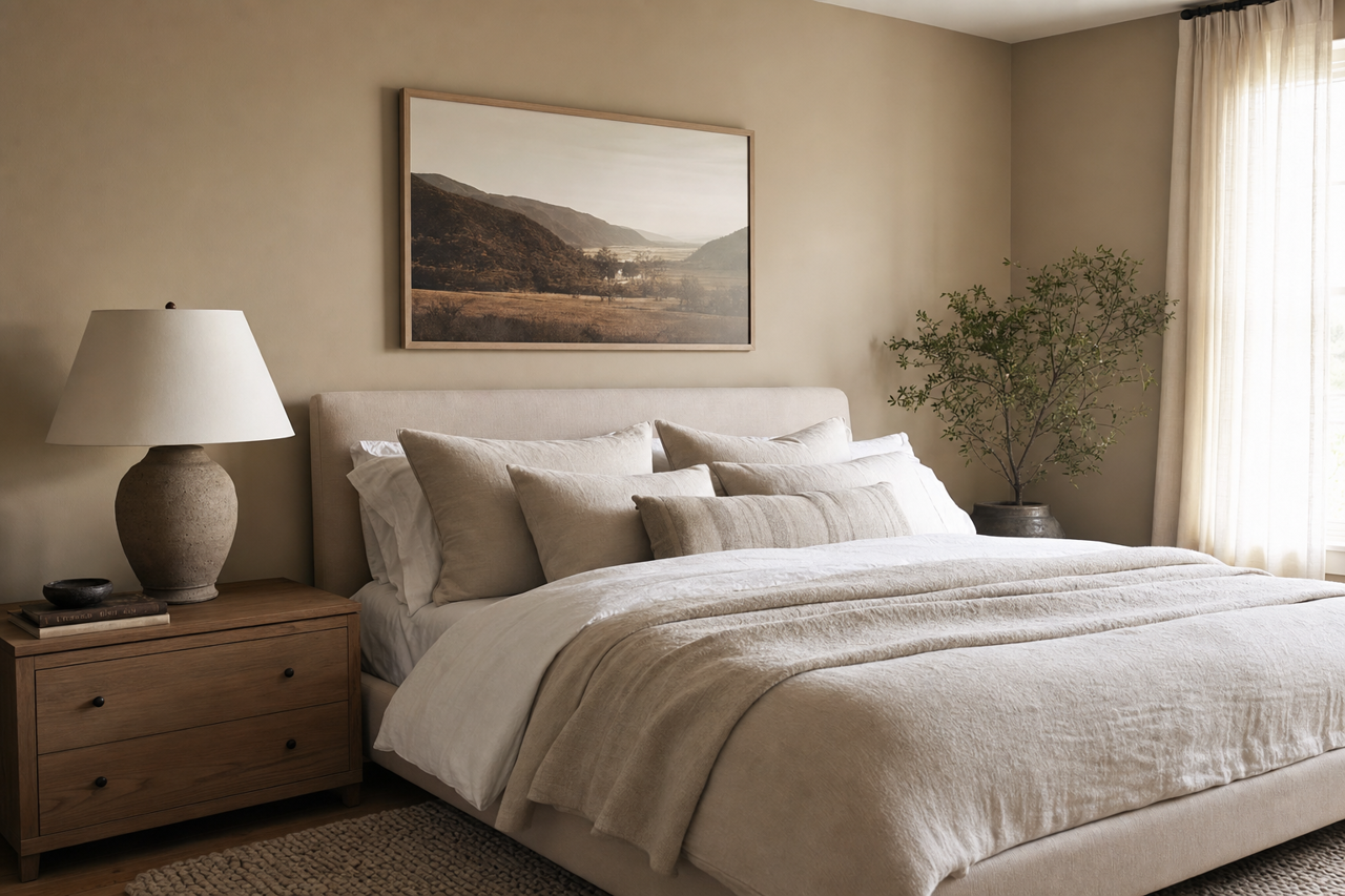 Sandy by Benjamin Moore on interiors