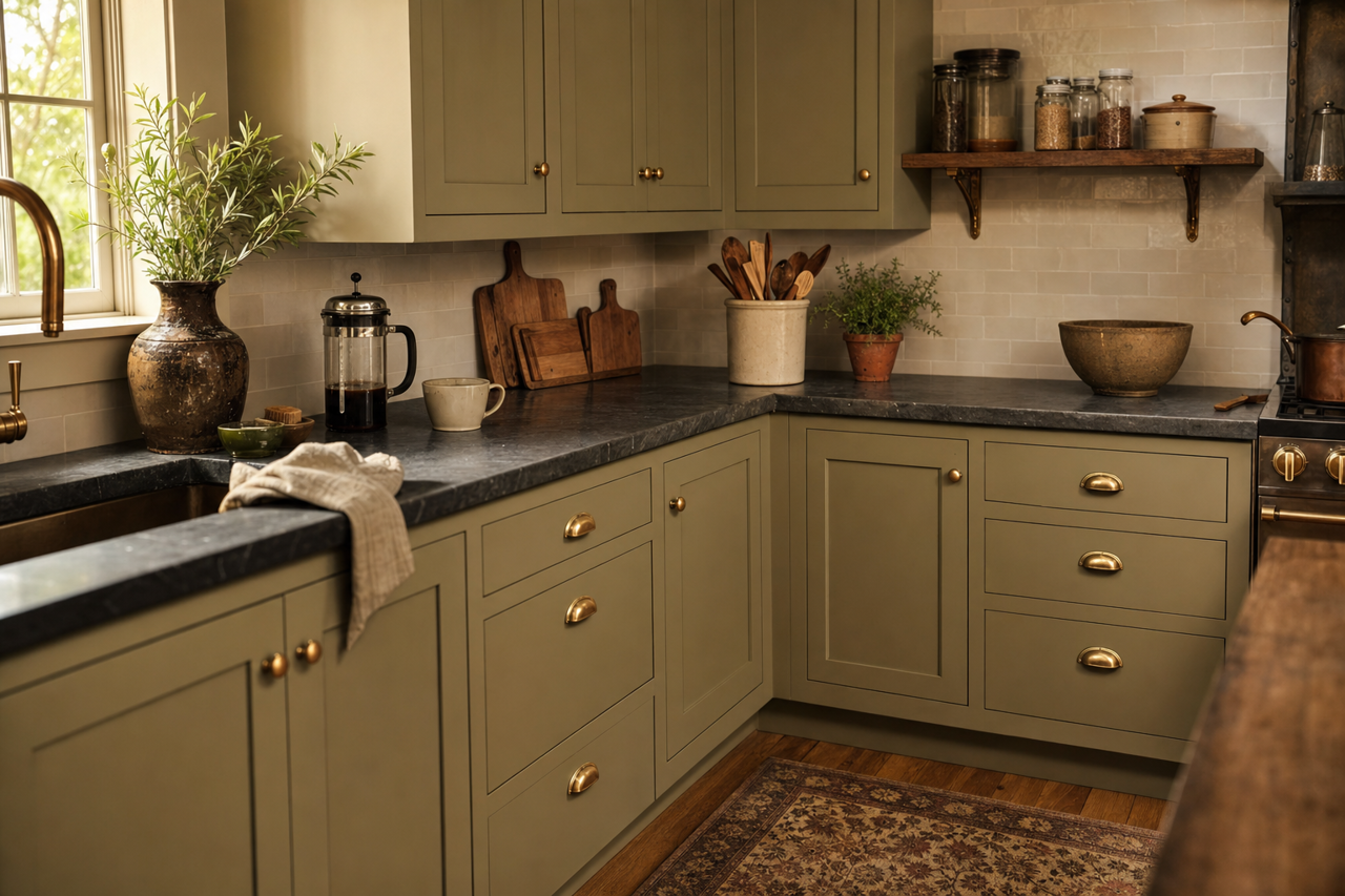 Sussex by Benjamin Moore on cabinets