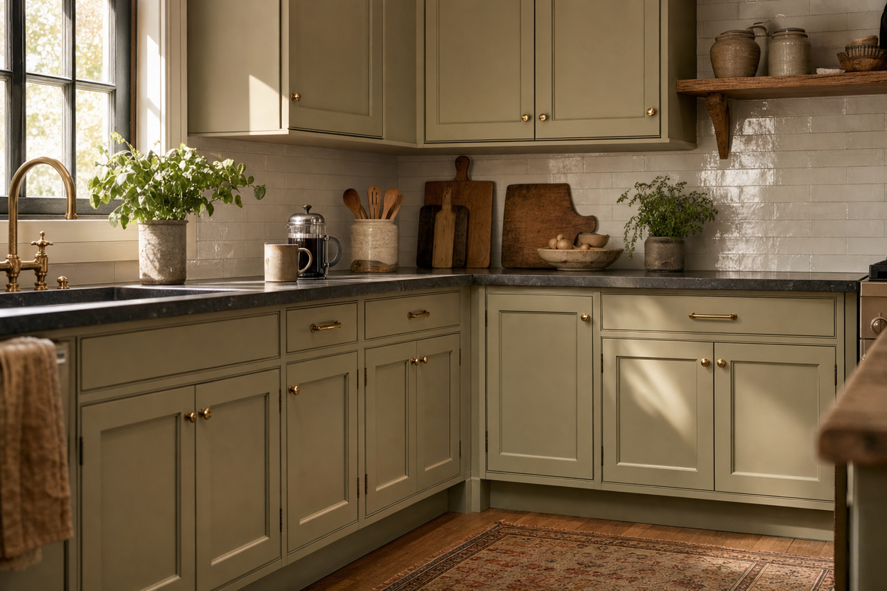 Wethersfield by Benjamin Moore on cabinets