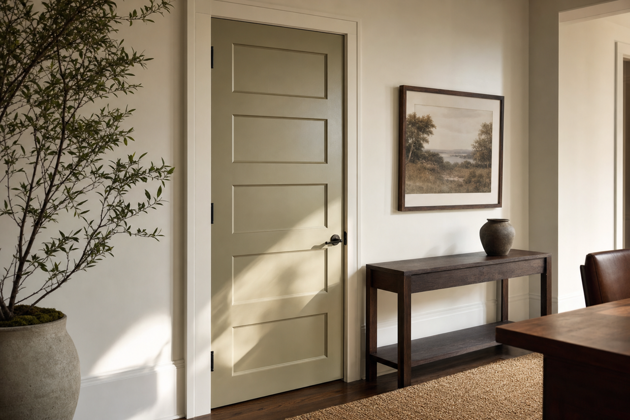 Wethersfield by Benjamin Moore on interior-doors