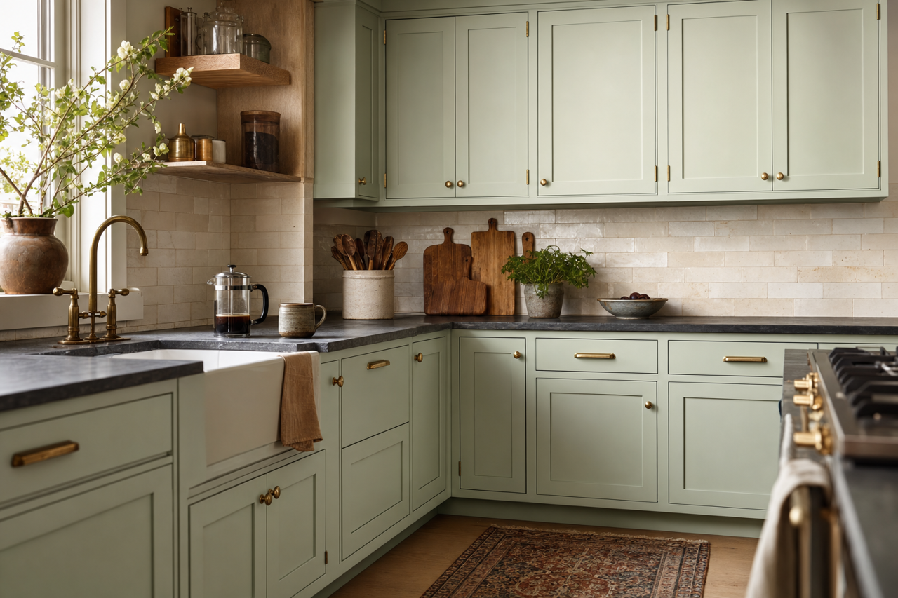 Van by Benjamin Moore on cabinets