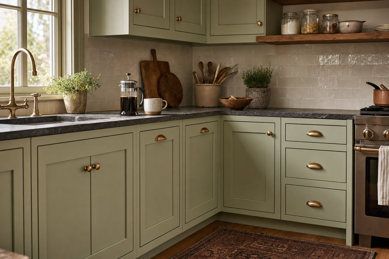 Kennebunkport by Benjamin Moore on cabinets