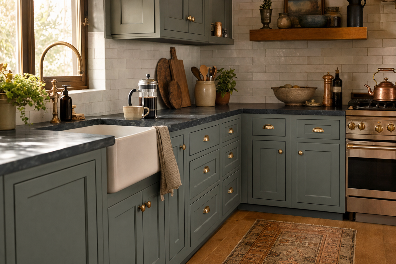 Caldwell by Benjamin Moore on cabinets
