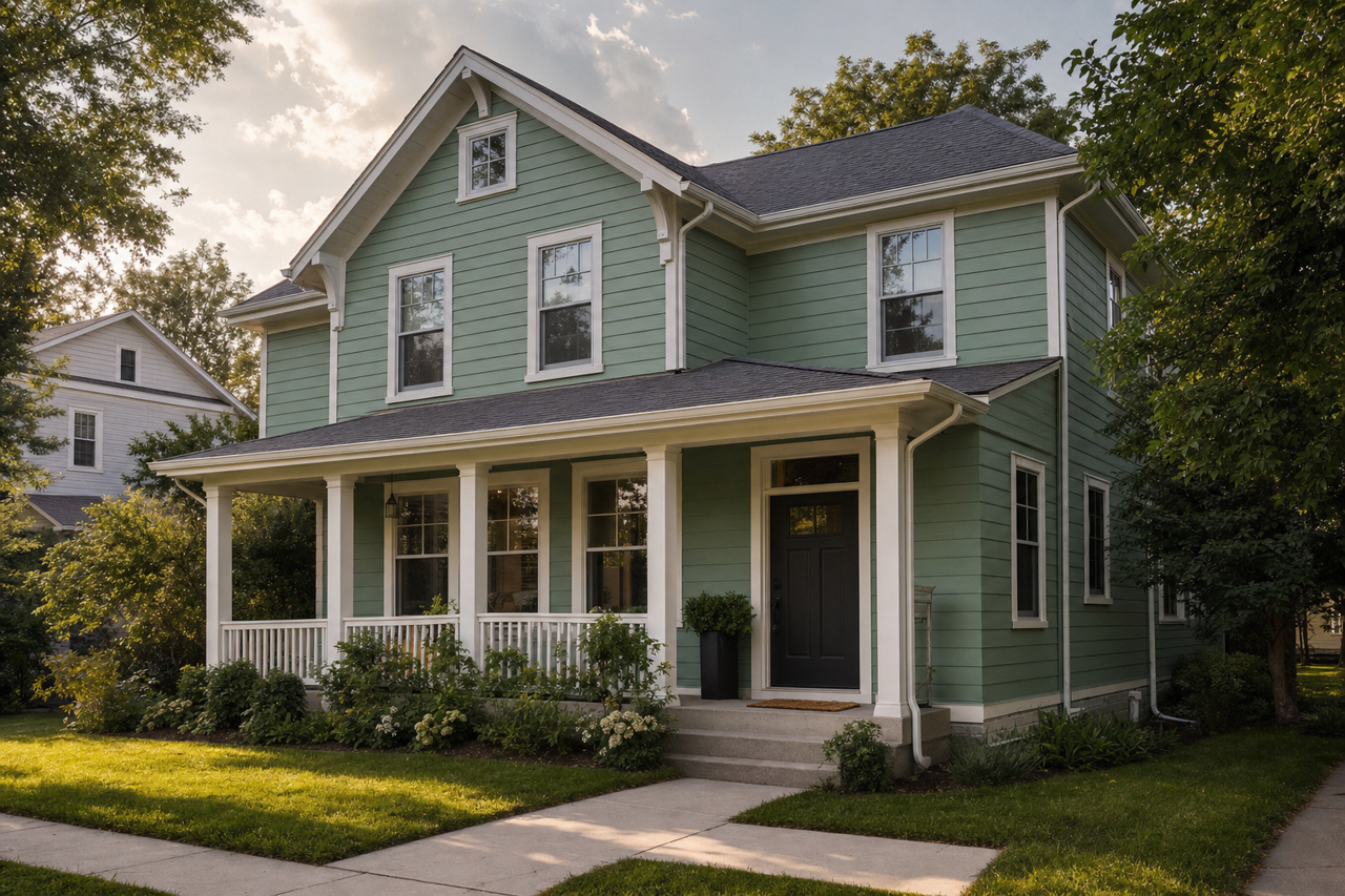 Clearspring by Benjamin Moore on exterior