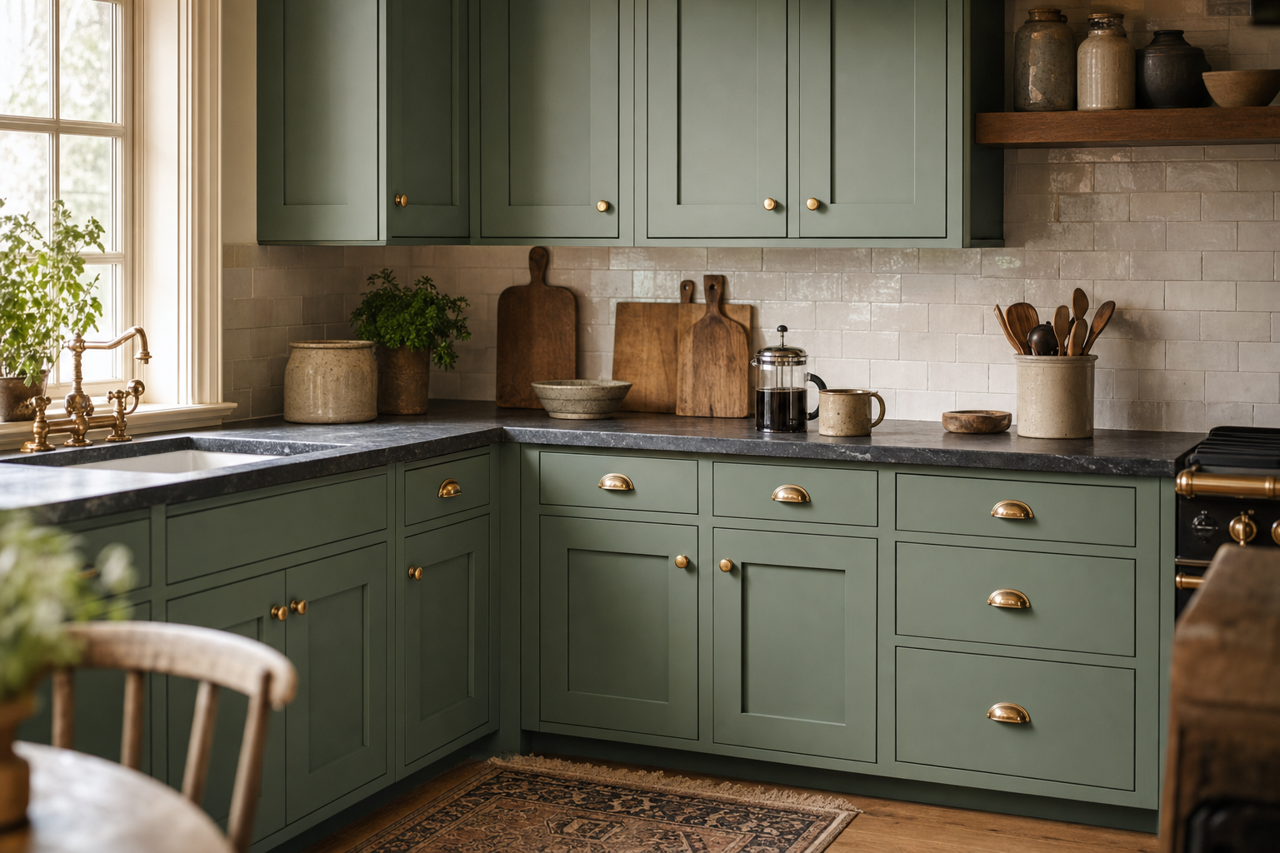 Webster by Benjamin Moore on cabinets