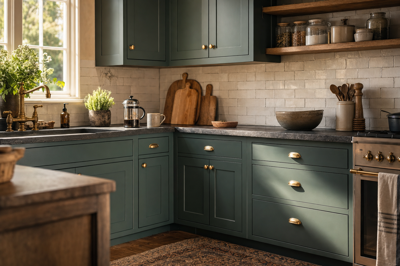 Tarrytown by Benjamin Moore on cabinets