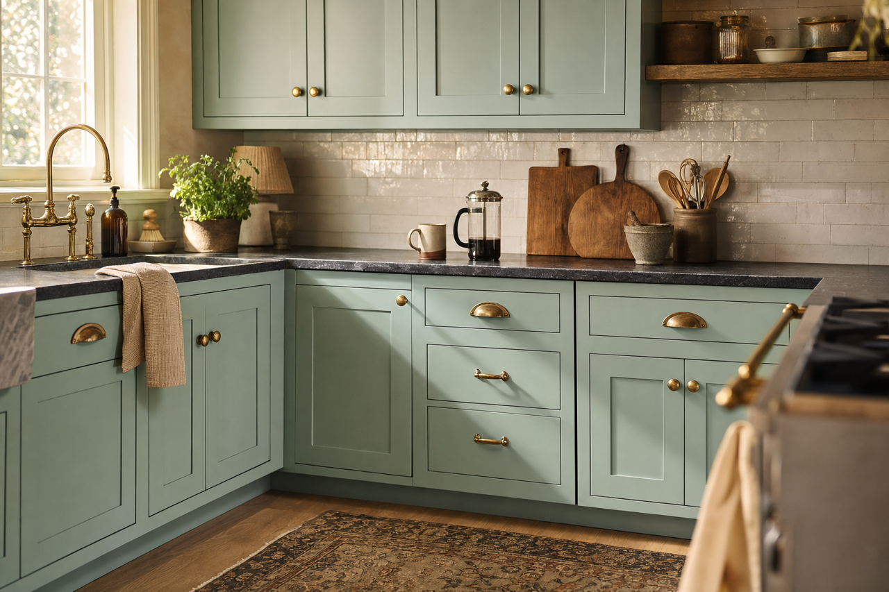 Covington by Benjamin Moore on cabinets
