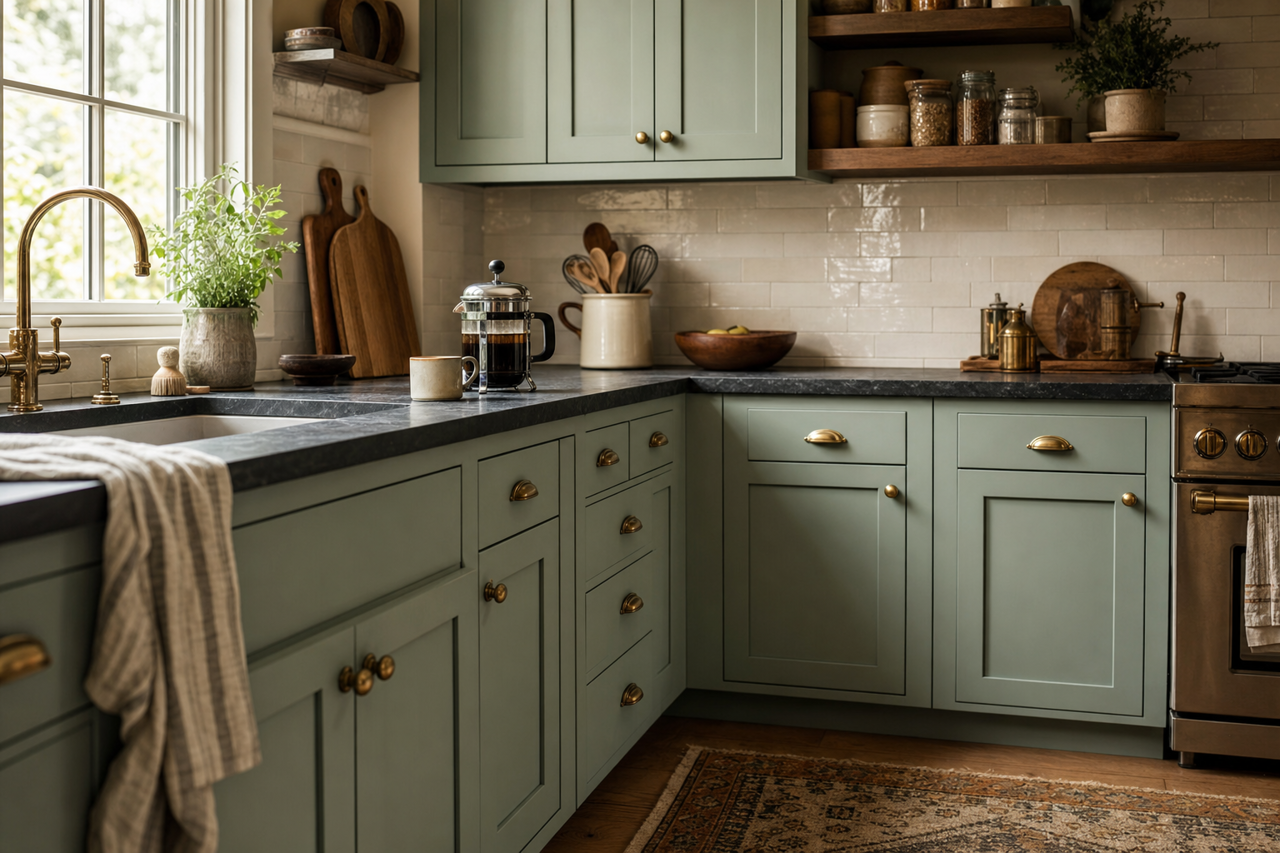 Stratton by Benjamin Moore on cabinets