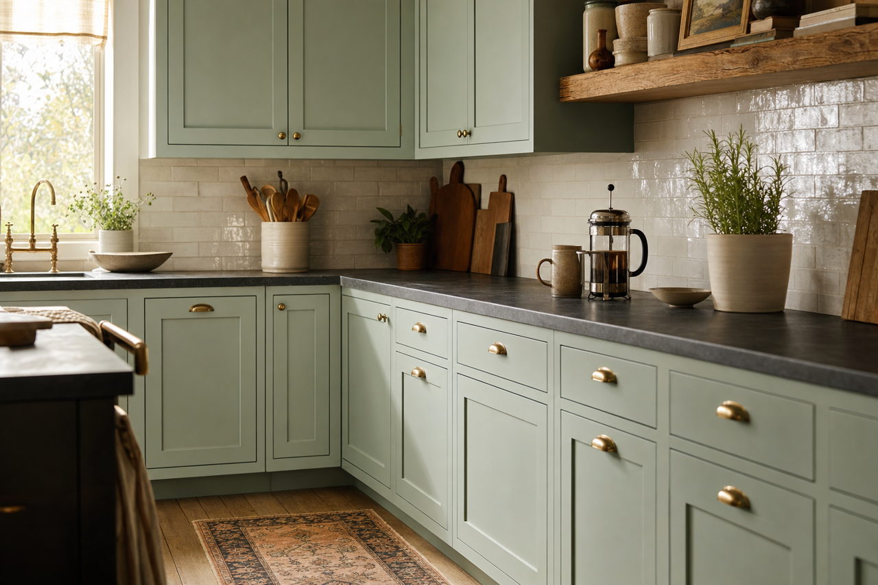 Wythe by Benjamin Moore on cabinets