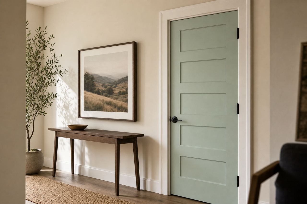 Wythe by Benjamin Moore on interior-doors