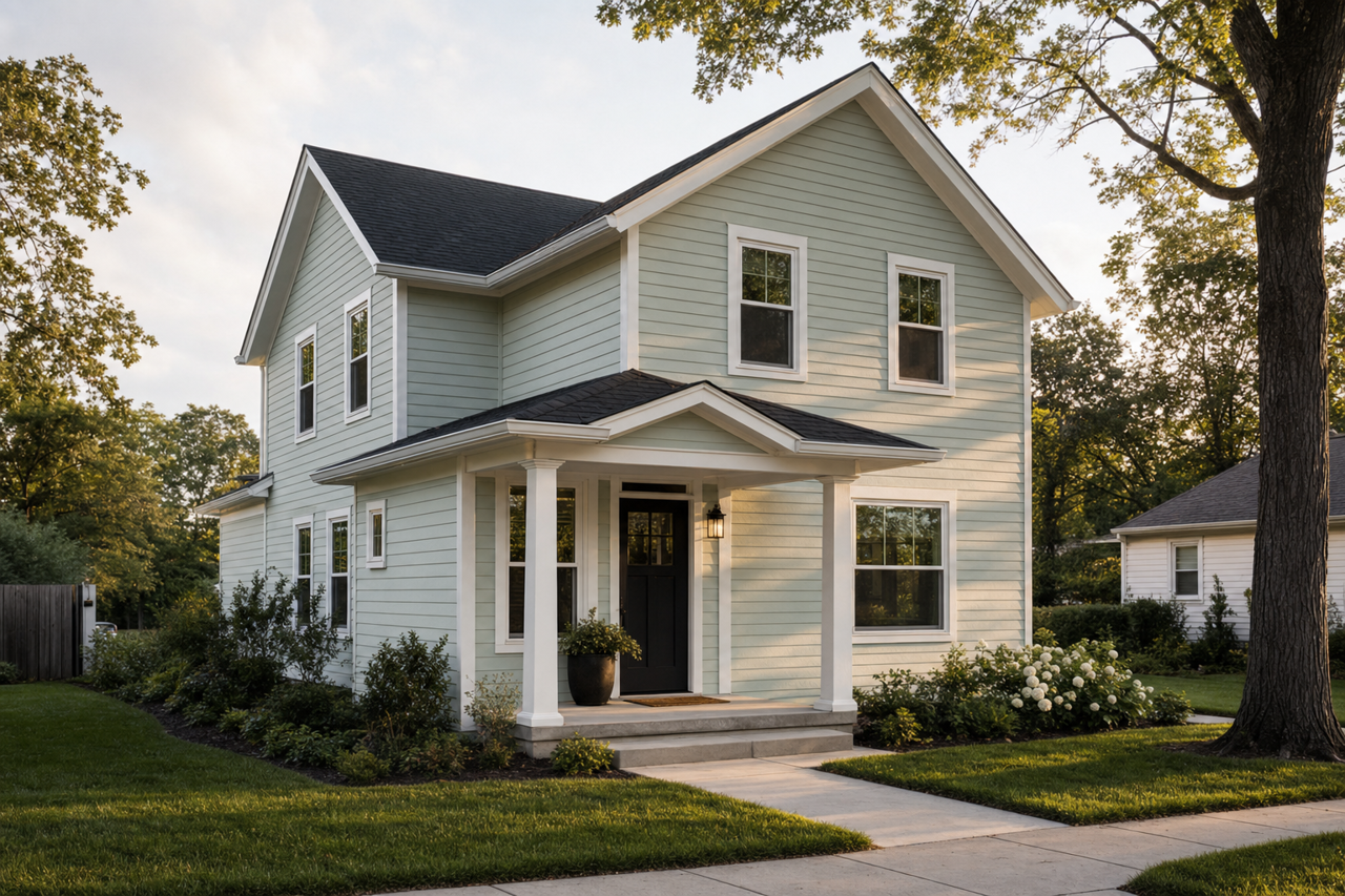 Palladian by Benjamin Moore on exterior