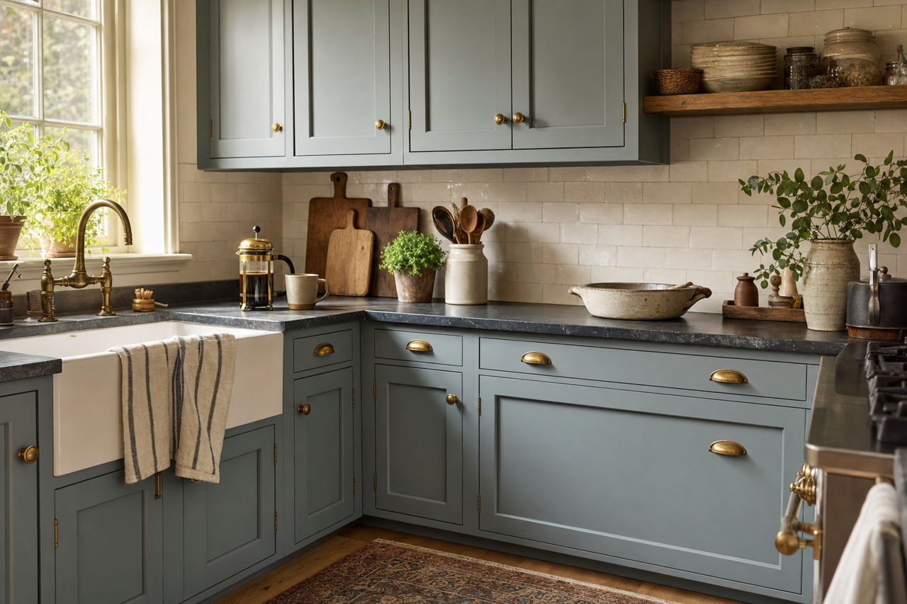 Van by Benjamin Moore on cabinets