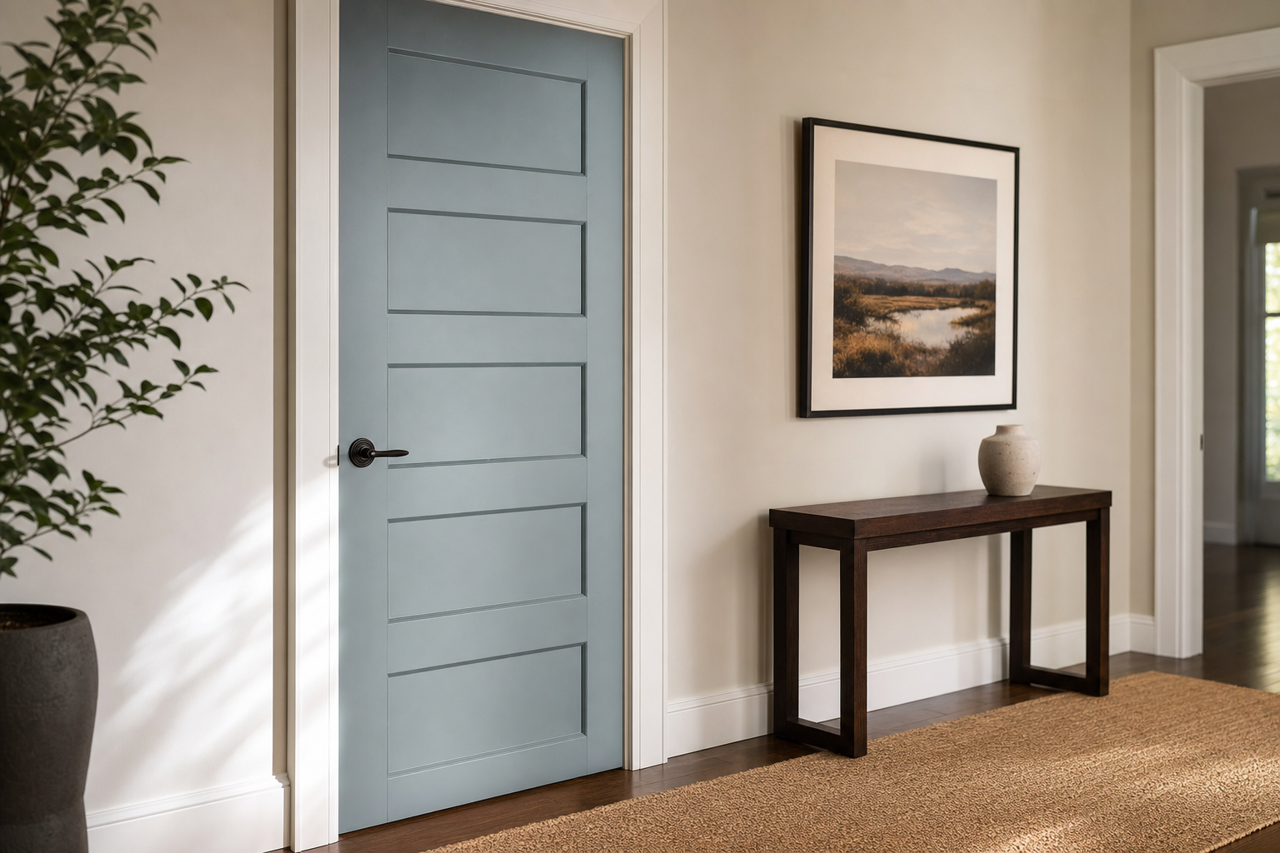 Van by Benjamin Moore on interior-doors
