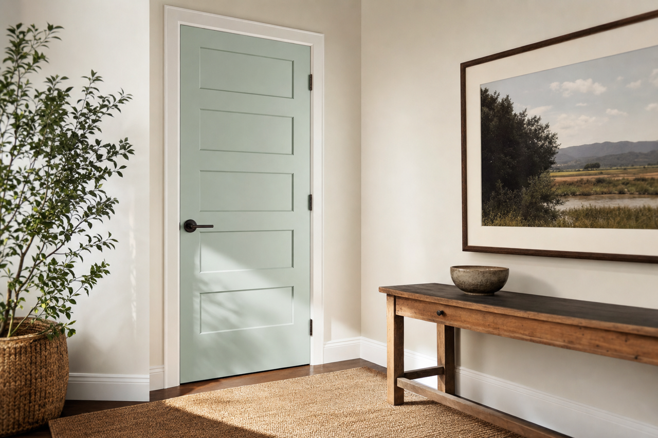 Woodlawn by Benjamin Moore on interior-doors