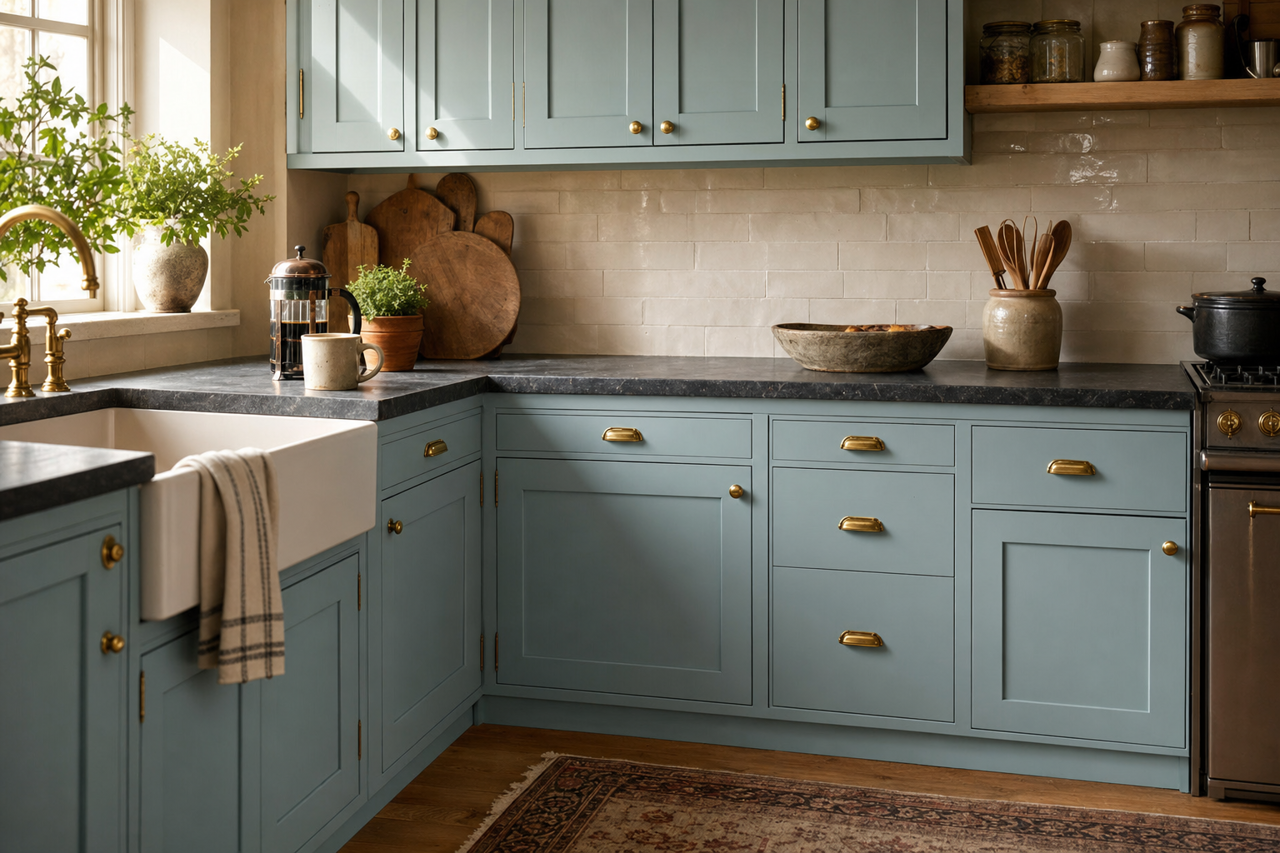 Buxton by Benjamin Moore on cabinets