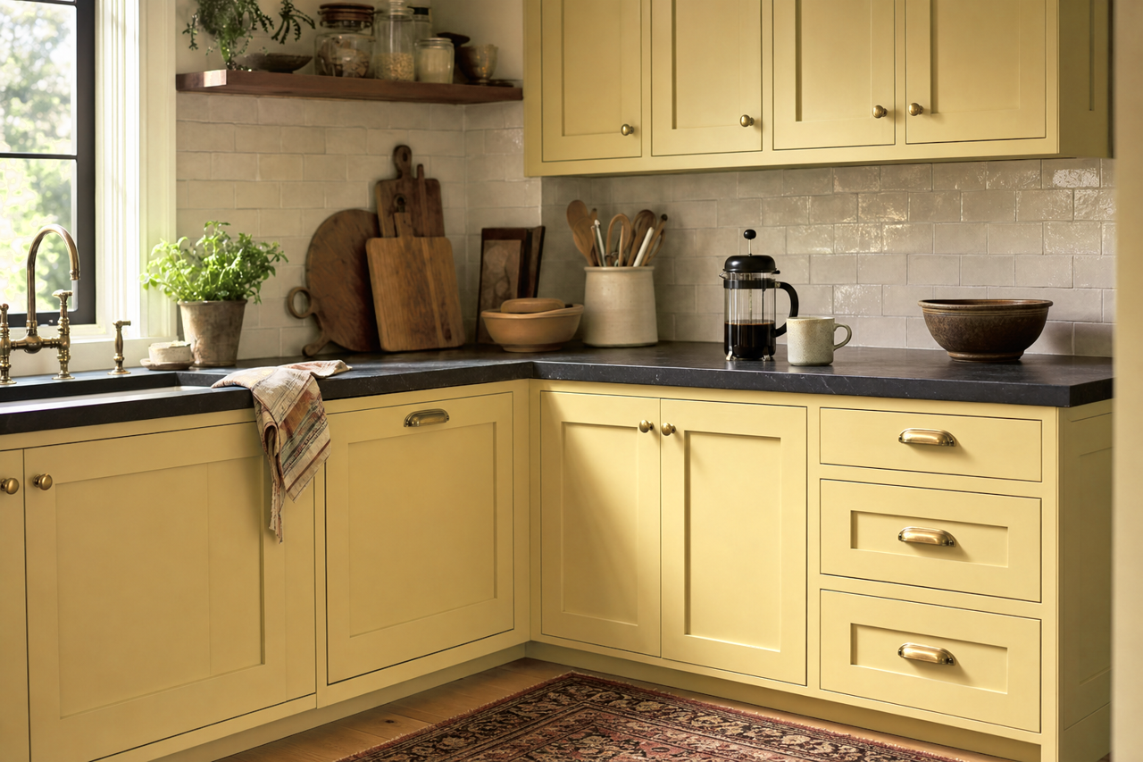 Henderson by Benjamin Moore on cabinets