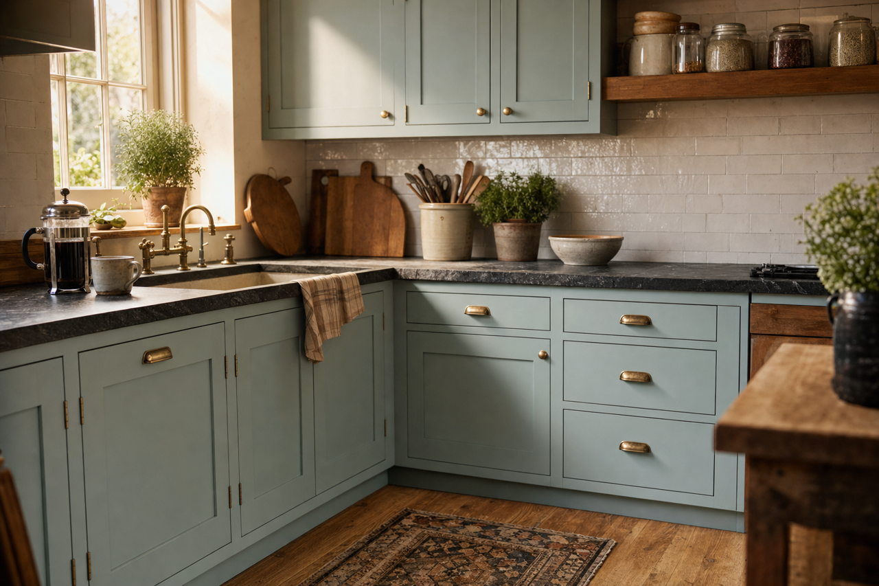 Yarmouth by Benjamin Moore on cabinets