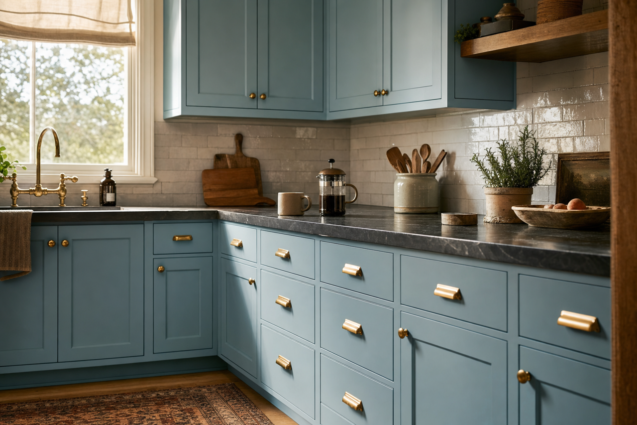 Whipple by Benjamin Moore on cabinets