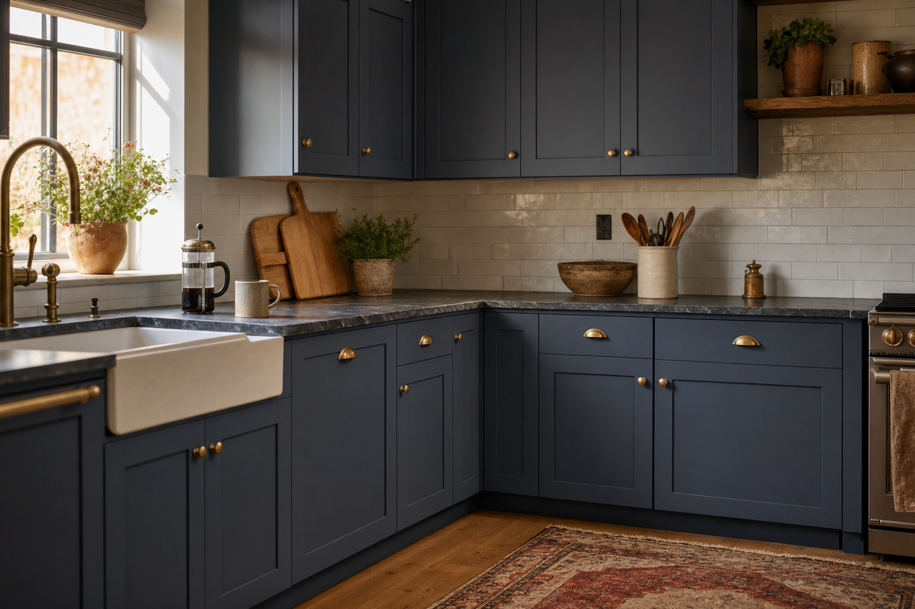 Hale by Benjamin Moore on cabinets
