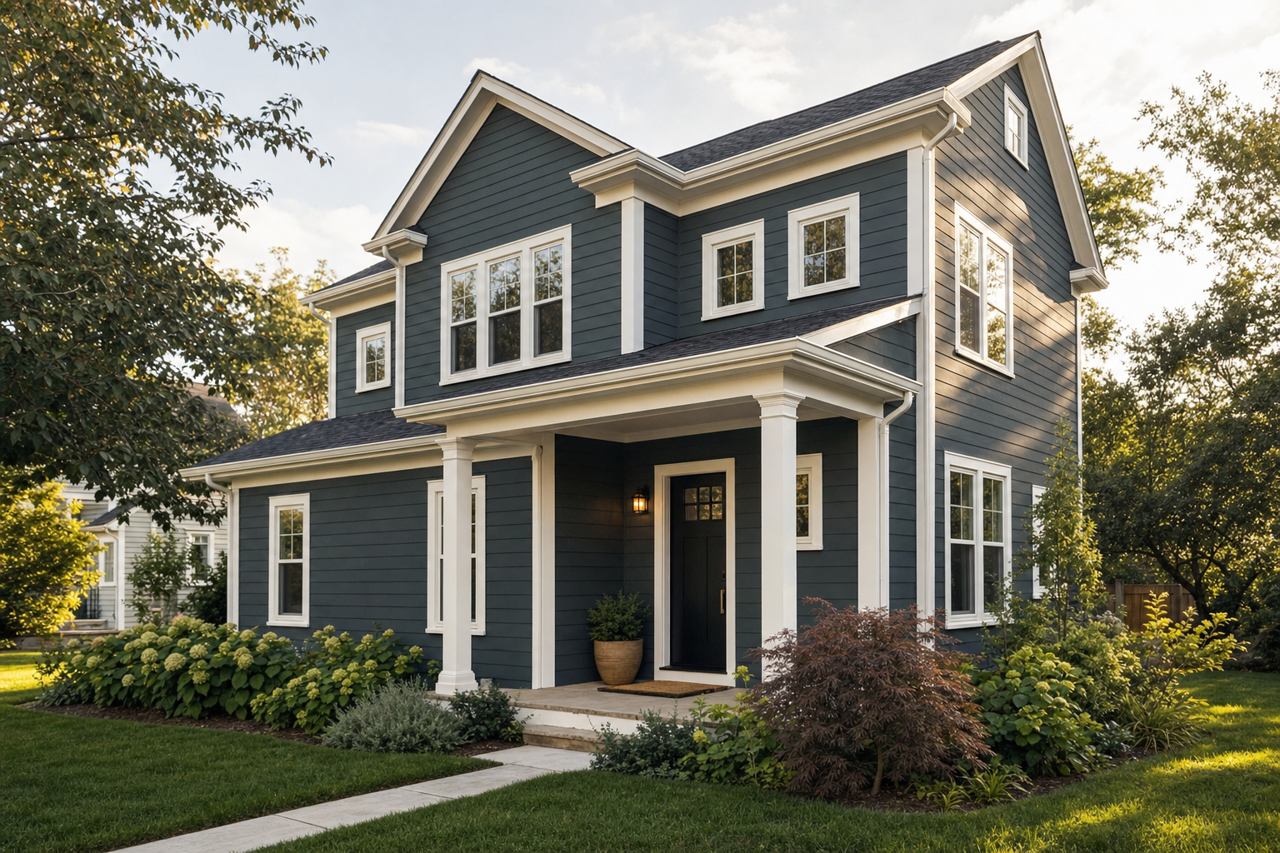 Narragansett by Benjamin Moore on exterior