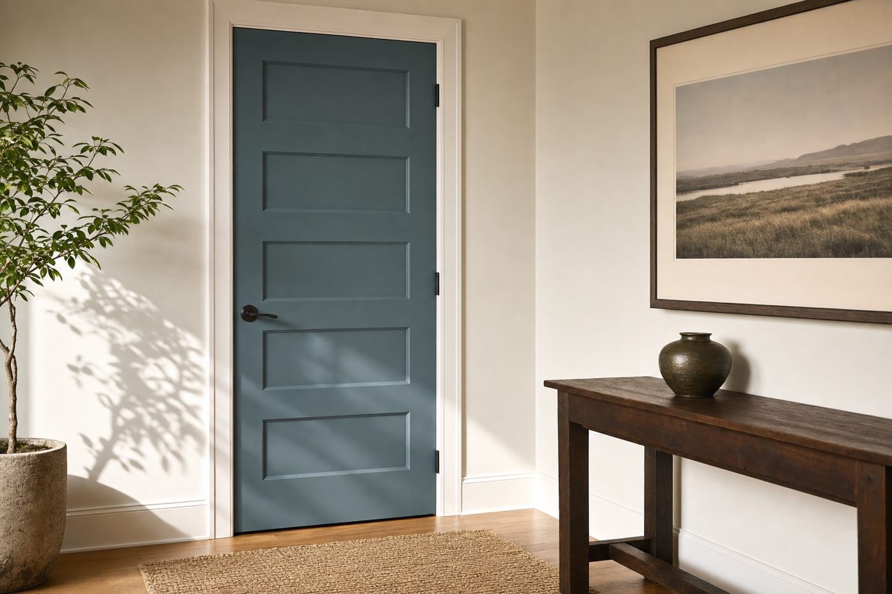 Newburg by Benjamin Moore on interior-doors