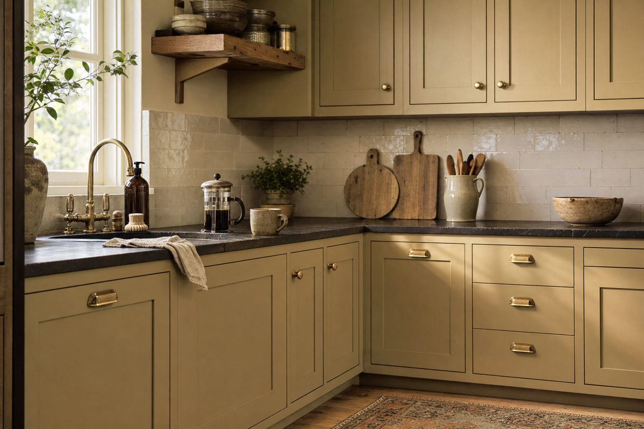 Livingston by Benjamin Moore on cabinets