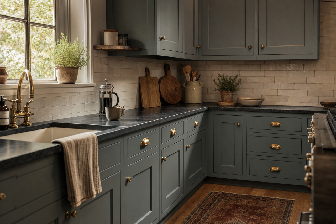 Knoxville by Benjamin Moore on cabinets