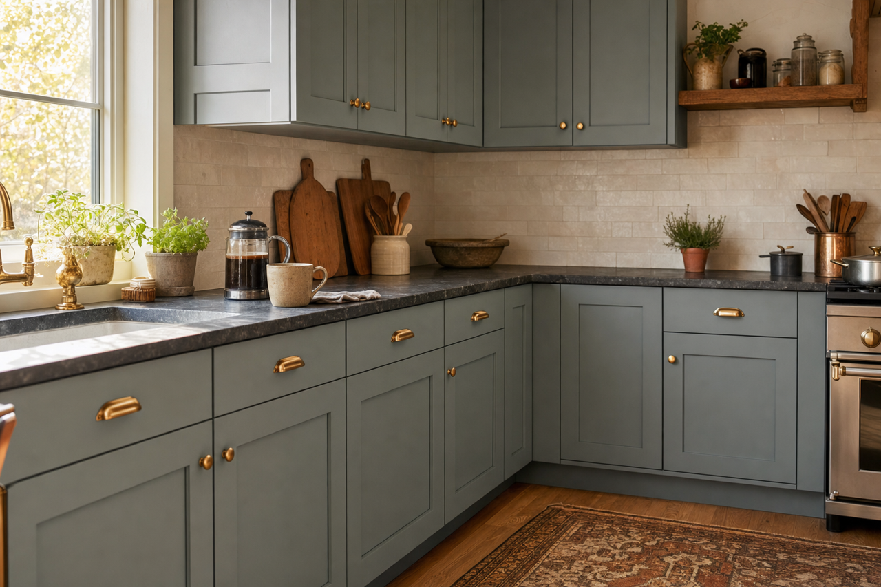 Templeton by Benjamin Moore on cabinets