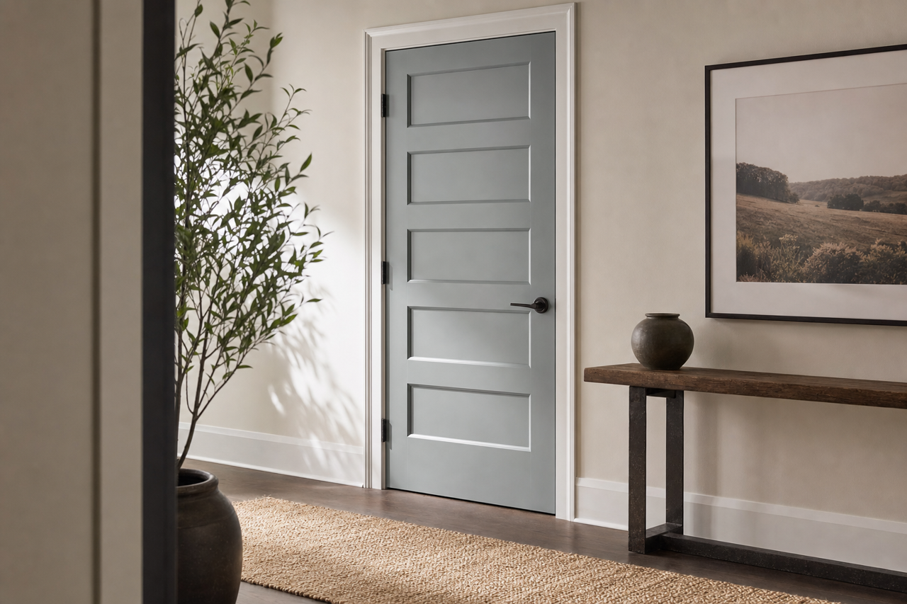 Brewster by Benjamin Moore on interior-doors