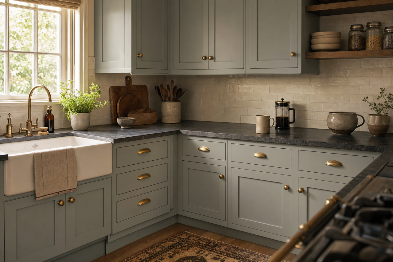 Puritan by Benjamin Moore on cabinets