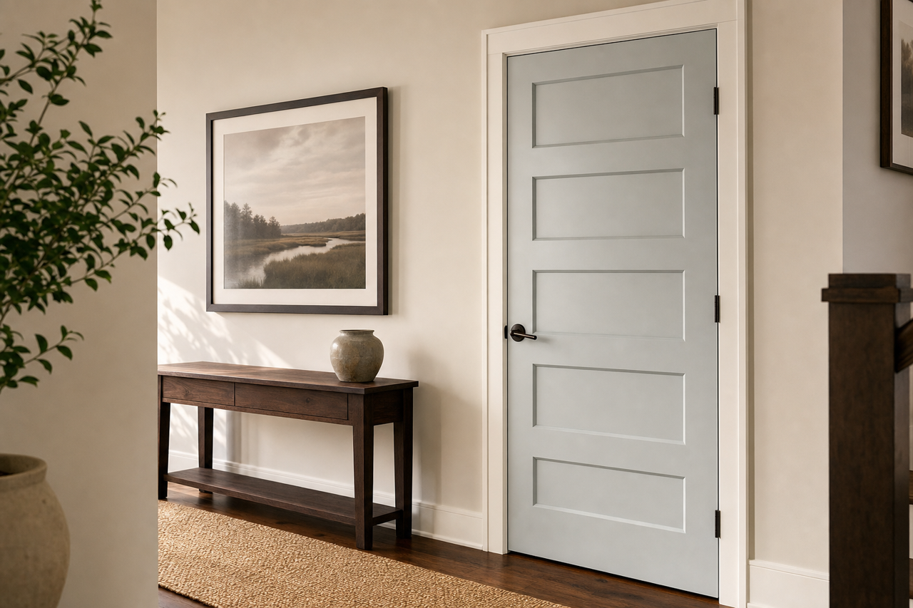Boothbay by Benjamin Moore on interior-doors