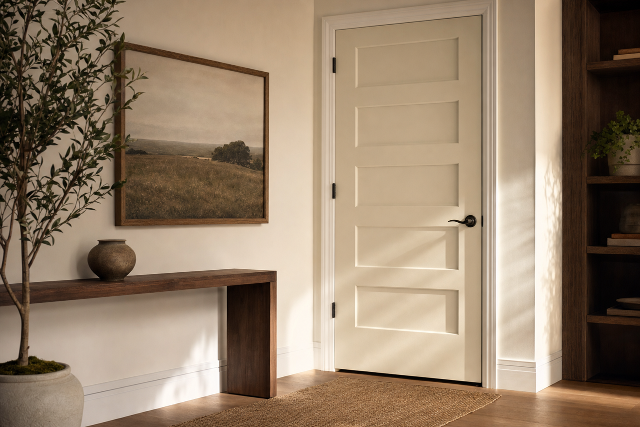 Revere by Benjamin Moore on interior-doors