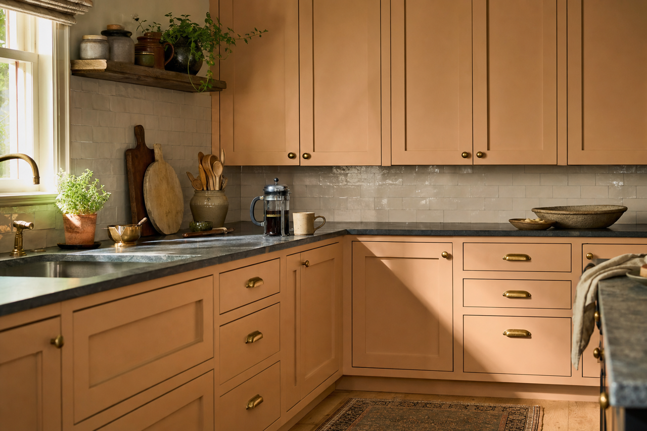 Annapolis by Benjamin Moore on cabinets
