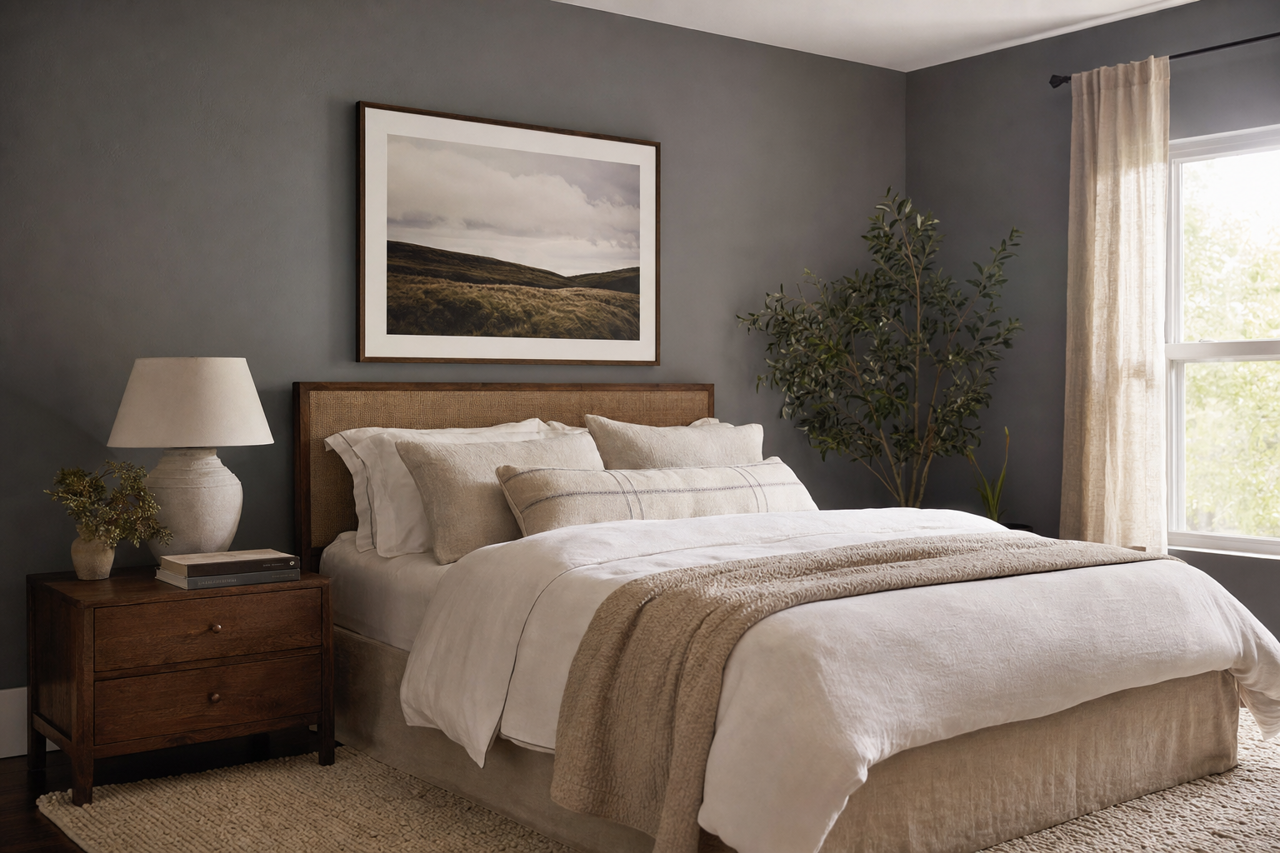 Charcoal by Benjamin Moore on interiors