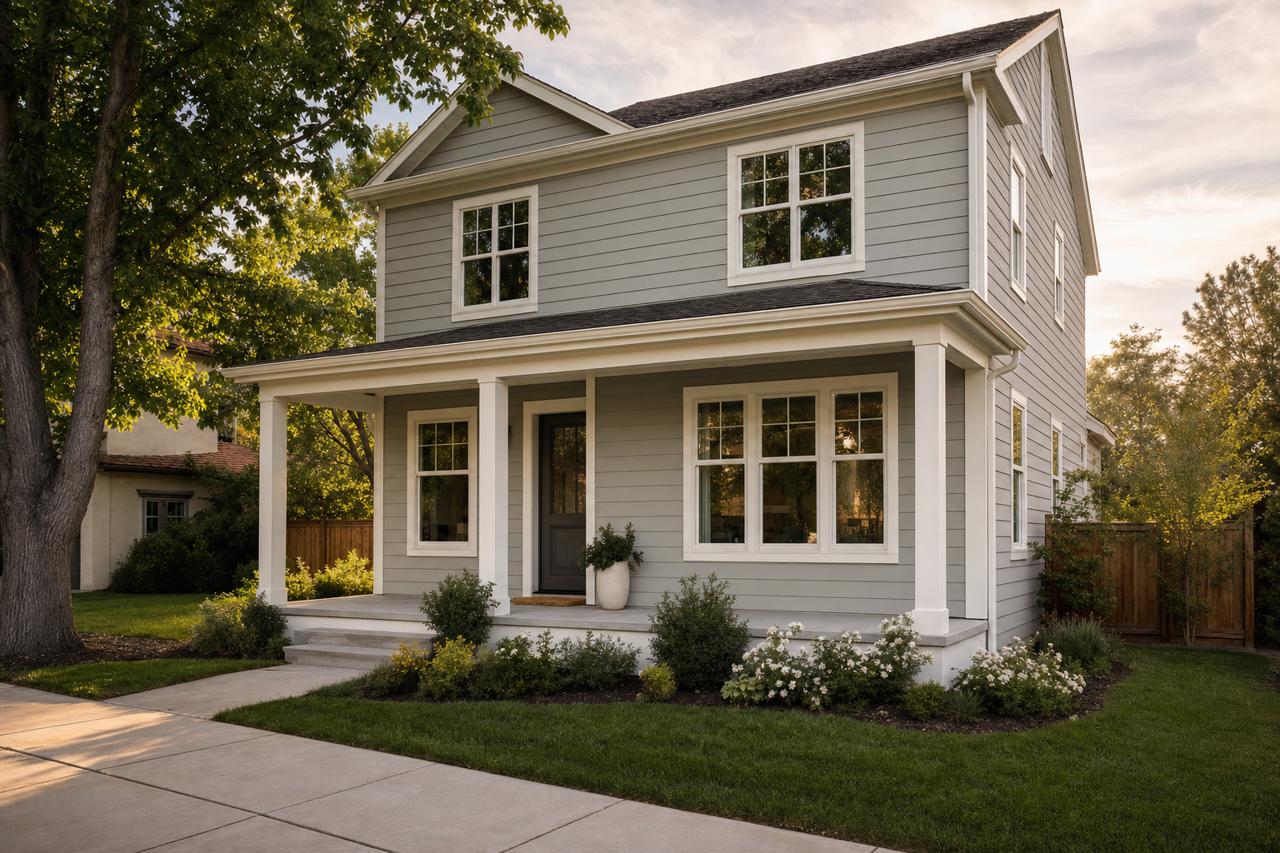 Platinum by Benjamin Moore on exterior