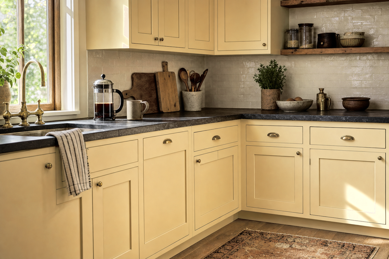 Adams by Benjamin Moore on cabinets
